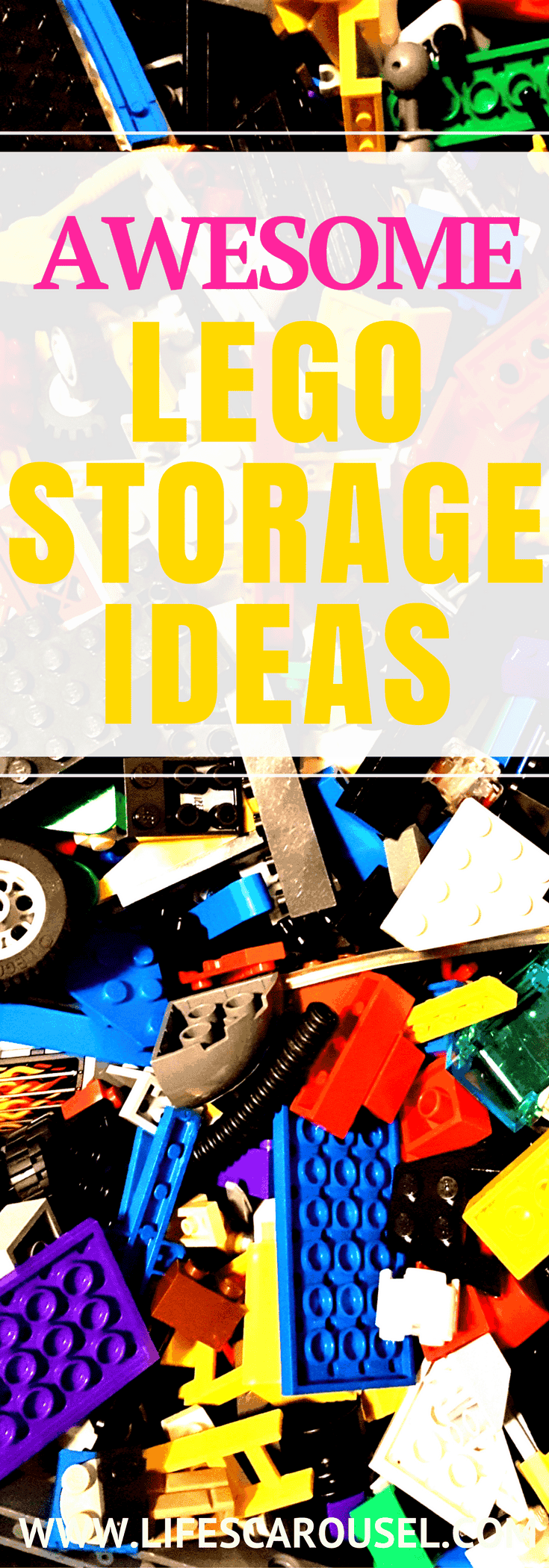 Lego Storage Ideas | The best ideas for storing Lego pieces, sets and minifgures. Lego table ideas. DIY Lego organzation, even using pieces from Ikea!
