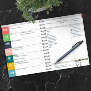 TF Publishing Planner - Weekly planner with big notes section and habit tracker