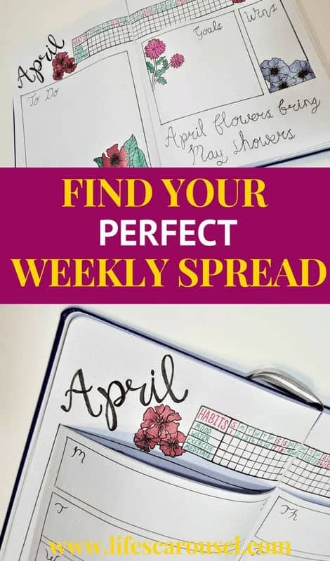 Bullet Journal Weekly Spread - Find Your Perfect Weekly Spread | Using a Dutch Door page to find a weekly (or monthly) layout that works for you! Minimalist and simple to create by very practical! Layout ideas to help you stay organized with your bujo!