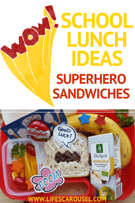 School Lunch Ideas - Superhero Sandwich | AMAZING School lunch idea for kids. This superhero sandwich idea will make your kids say "WOW"! School lunch will never be the same again! Quick, easy and tasty - perfect for picky eaters. This healthy bento box lunch is perfect for kids of all ages.
