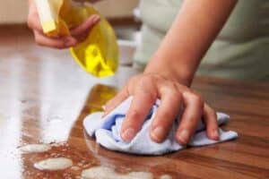 Quickly wipe down your kitchen counters when you have a free minute
