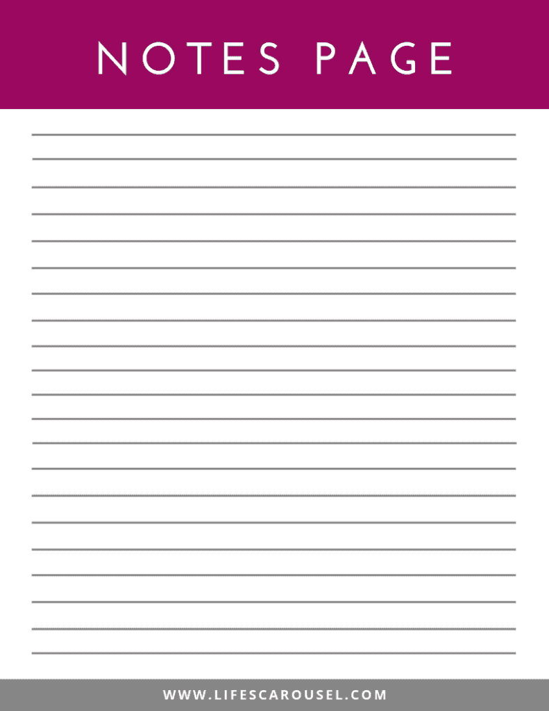Notes Page