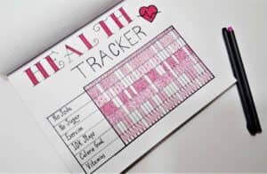 Weight Loss Tracker Bullet Journal | Use your bullet journal to track your weight loss, meal planning, health, exercise and more. Weight Loss Tracker Spread & Health Tracker Spread.