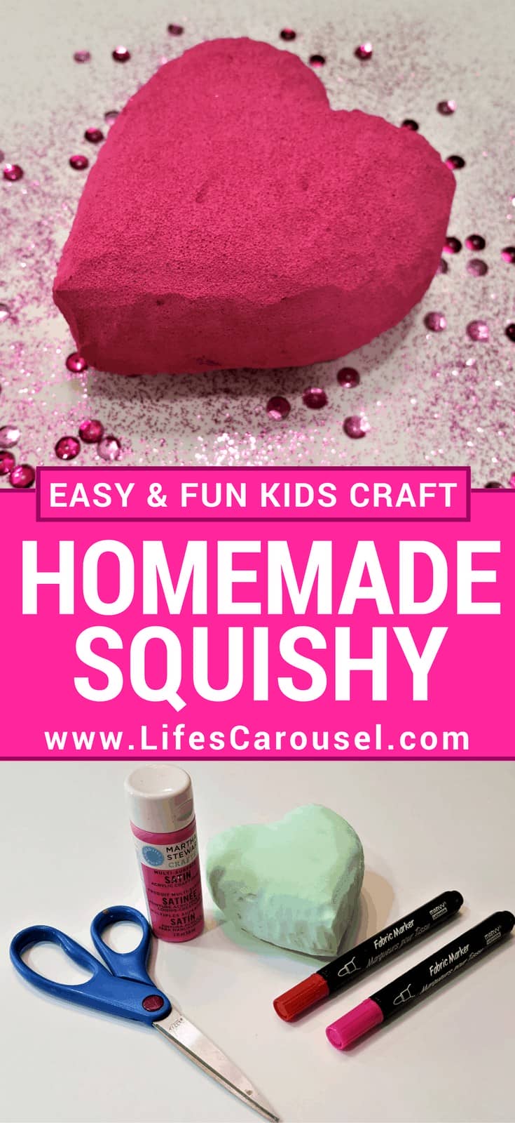 DIY Heart Squishy | How to make a squishy! Perfect for friend or classmate presents. Squishies are sooo popular right now - use these instruction for a homemade squishy.