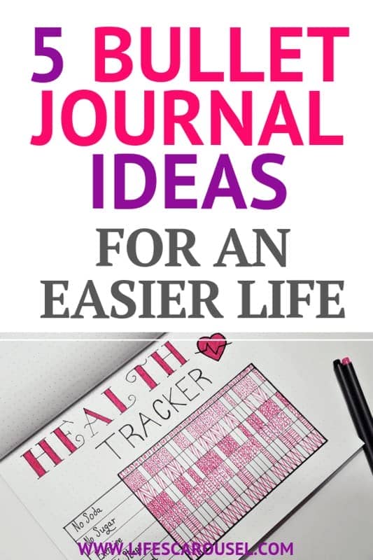 5 Bullet Journal Ideas for an Easier Life - 5 awesome ideas for how to start a bullet journal for an EASIER LIFE! These spread and layout ideas will help you be more organized and get more done! Bullet Journal EYE CANDY Inspiration!
