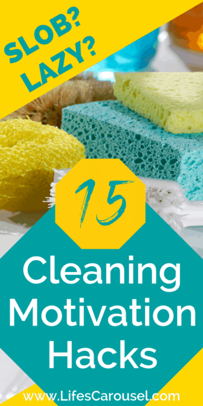15 EASY Cleaning Motivation Hacks for the Lazy Cleaner - Don't want to clean, but know you should? These quick and easy motivation tips will get you cleaning in no time! Get your home clean and organized... even when you don't want to! Too tired to clean? Don't worry, you are NOT lazy... you just need the right motivation!