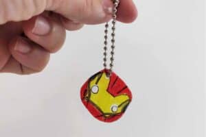 Shrinky Dink Craft - Ironman Keychain